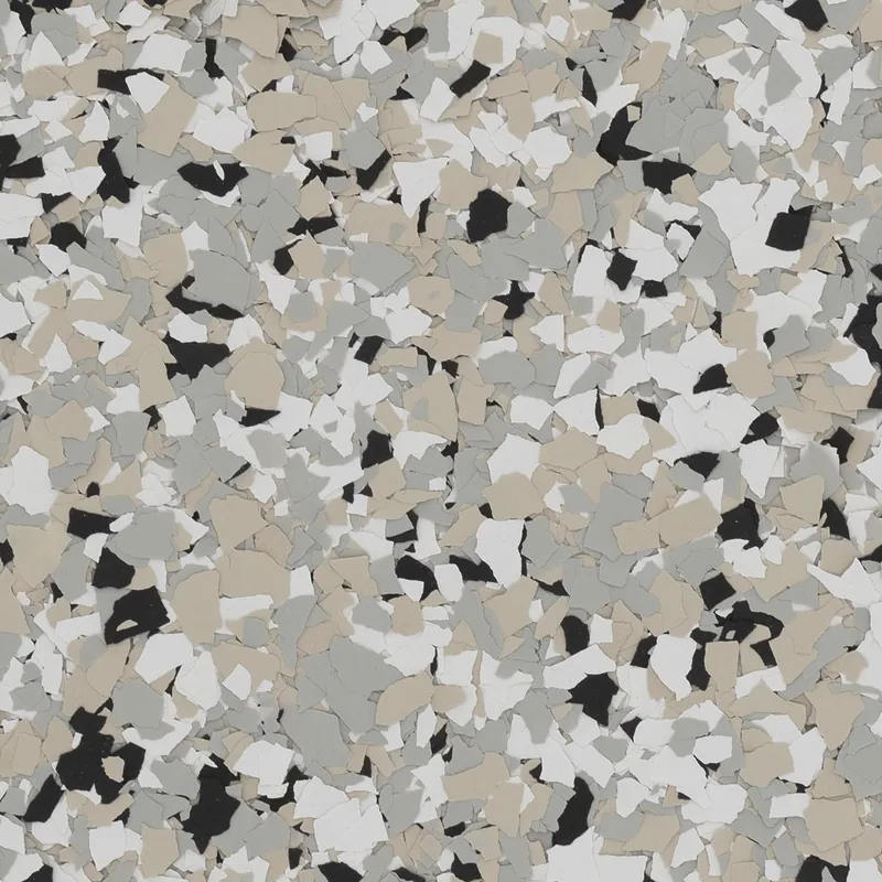 Cabin Fever flake floor coating color