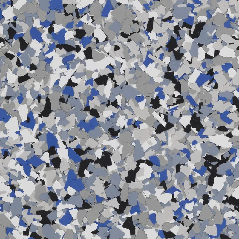Comet flake floor coating color
