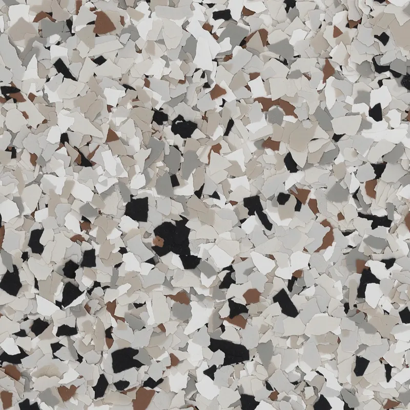Coyote flake floor coating color