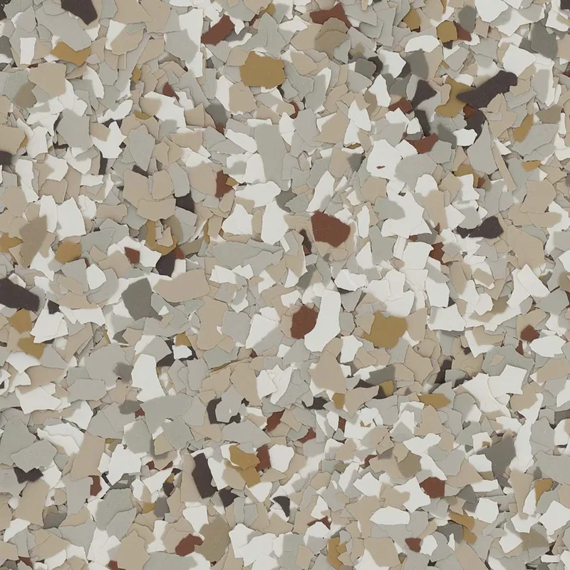 Creek Bed flake floor coating color