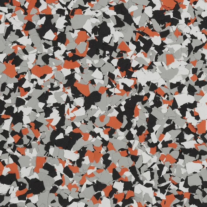 Hog flake floor coating color