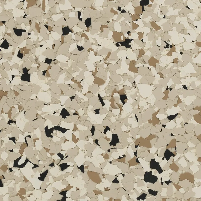 Shoreline flake floor coating color