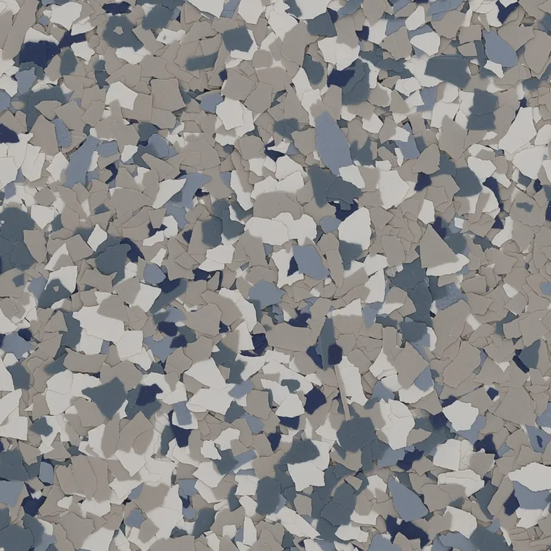 Stonewash flake floor coating color